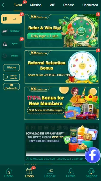 K6Club Game offers img