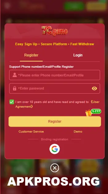 7c Game register